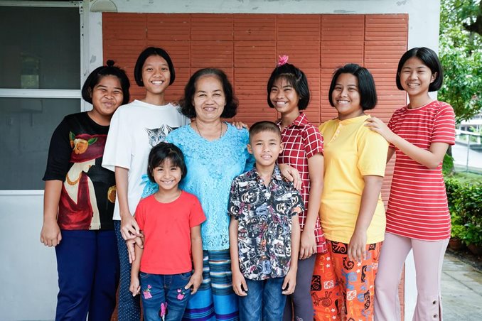 คุณแม่ชัชวรรณและลูกๆของเขา