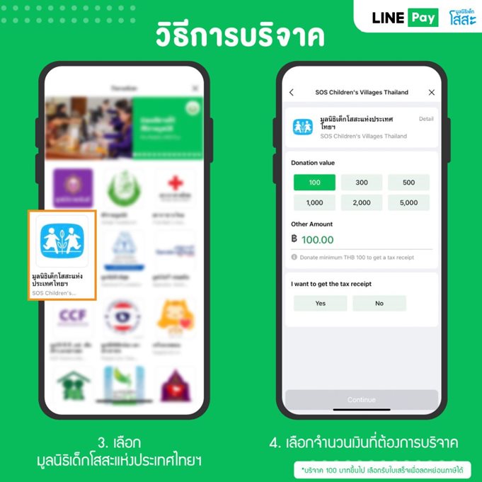 sosthailand-rabbitLINEPay-วิธีการบริจาค-มูลนิธิเด็กโสสะ-step-3-4