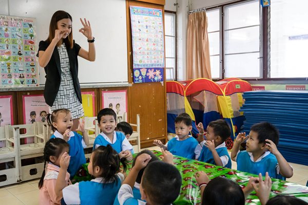 มูลนิธิเด็กโสสะ-ทำความรู้จักกับหมู่บ้านเด็กโสสะ-อาคารอนุบาล